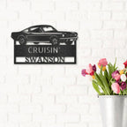 Hear The Roar Classic Sports Car Custom Name Steel Wall Sign