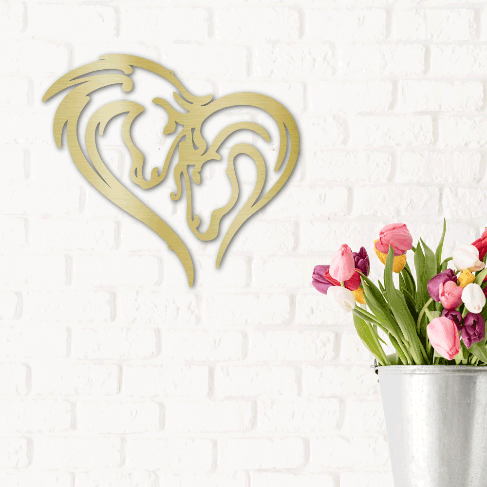 Horse Love Steel Wall Sign - Mallard Moon Gift Shop