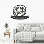 Dachshund Face Custom Name Metal Art Wall Sign