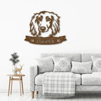 Dachshund Face Custom Name Metal Art Wall Sign