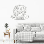 Dachshund Face Custom Name Metal Art Wall Sign