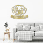Dachshund Face Custom Name Metal Art Wall Sign