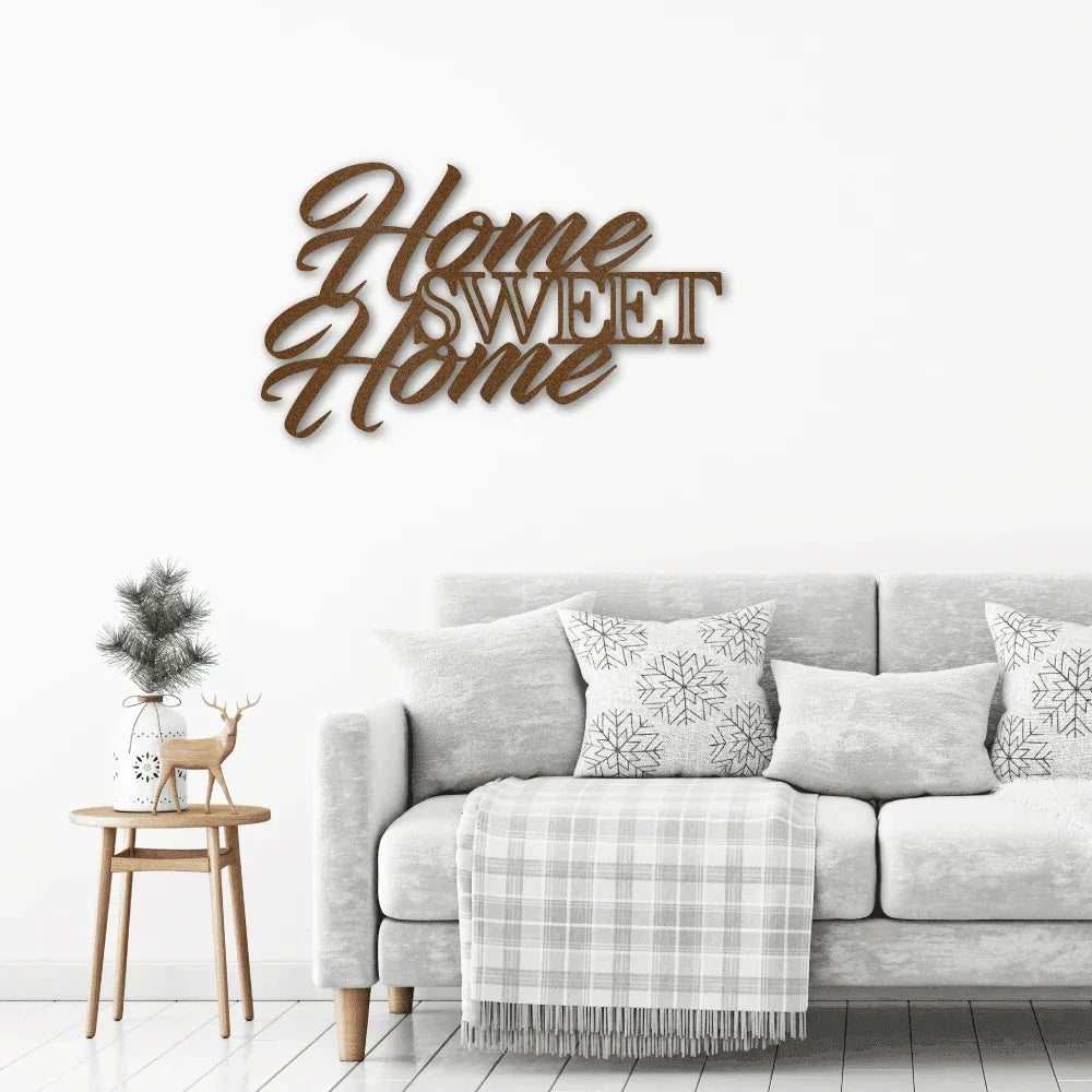 Home Sweet Home Indoor Outdoor Steel Wall Sign Art