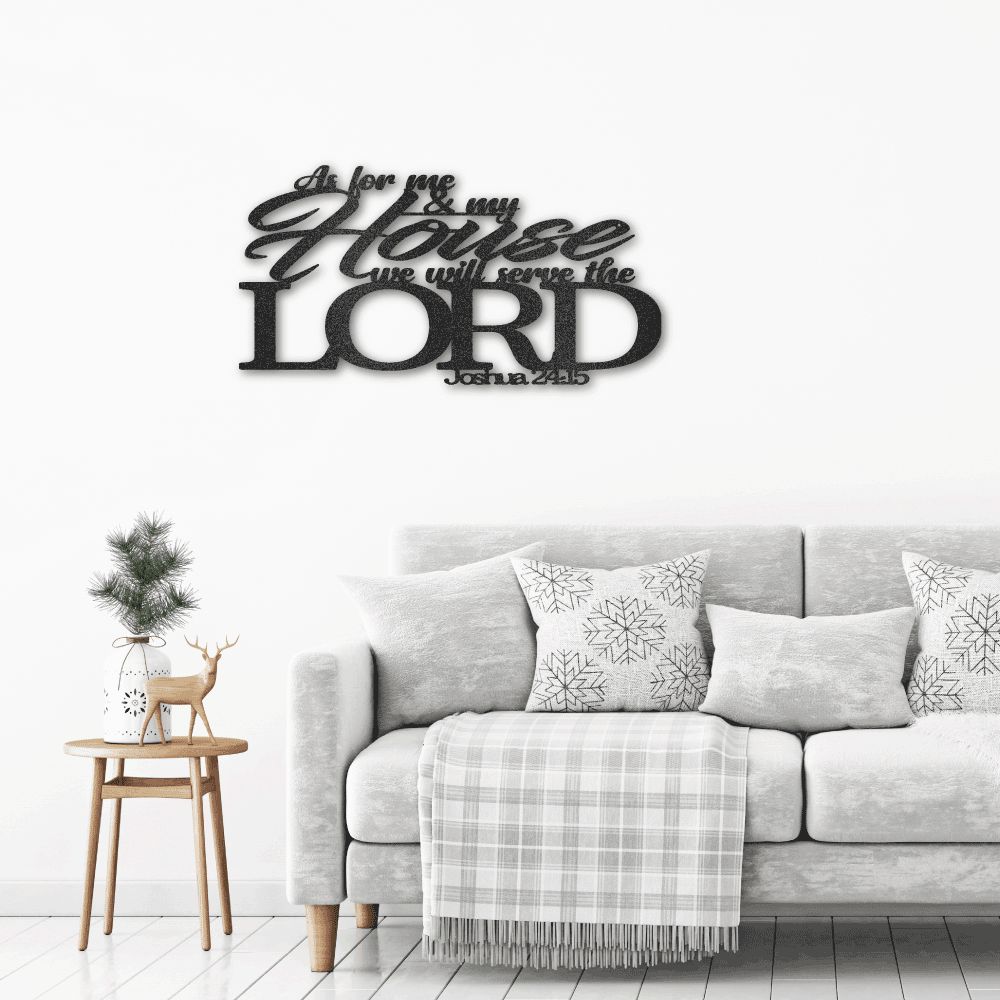 Joshua 24.15 Bible Quote Steel Wall Sign - Mallard Moon Gift Shop