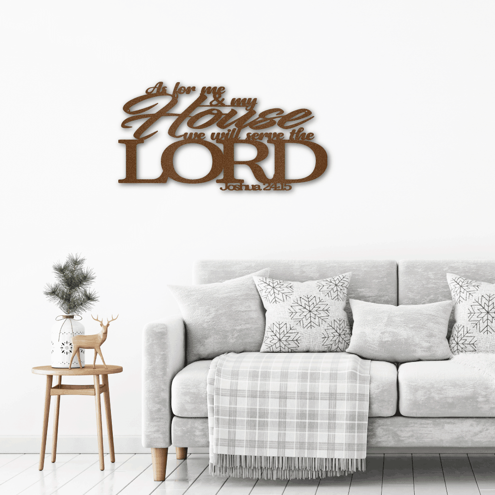 Joshua 24.15 Bible Quote Steel Wall Sign - Mallard Moon Gift Shop