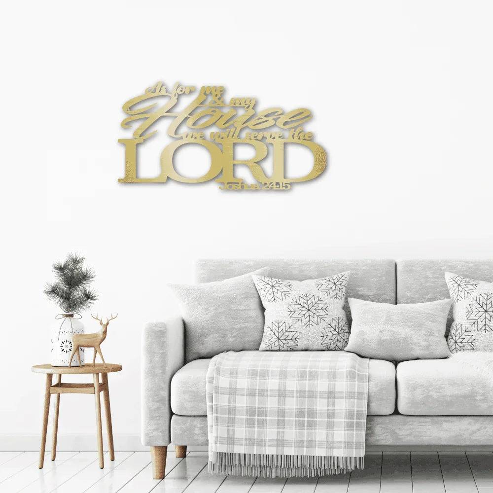 Joshua 24.15 Bible Quote Steel Wall Sign