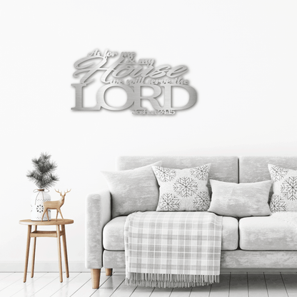 Joshua 24.15 Bible Quote Steel Wall Sign - Mallard Moon Gift Shop