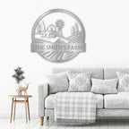 Farm Scene Custom Name Steel Wall Sign Metal Art