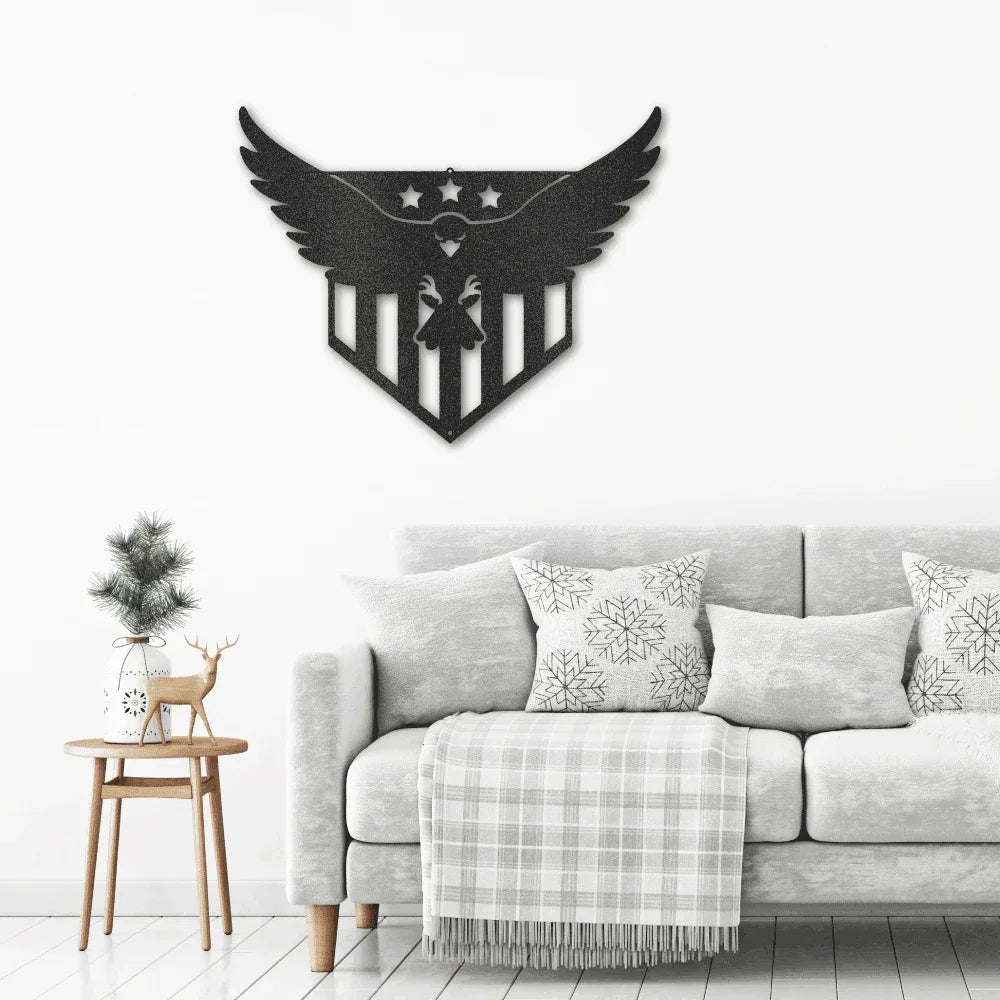 Swooping Eagle Patriotic Indoor Outdoor Steel Wall Sign