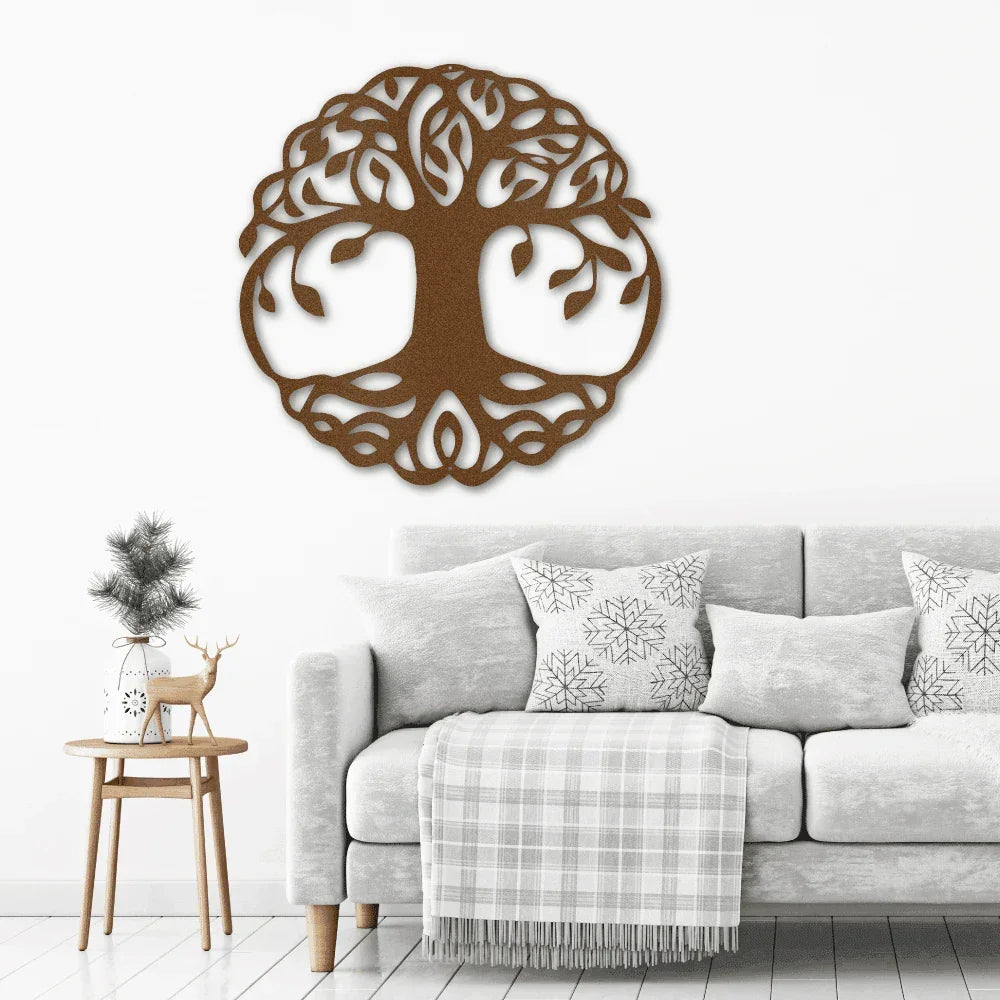 Classic Tree of Life Indoor Outdoor Steel Wall Sign
