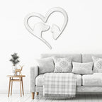 Pet Love Dog and Cat Heart Indoor Outdoor Steel Sign