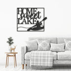 Kayaking Home Sweet Lake Indoor Outdoor Steel Wall Sign