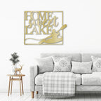 Kayaking Home Sweet Lake Indoor Outdoor Steel Wall Sign