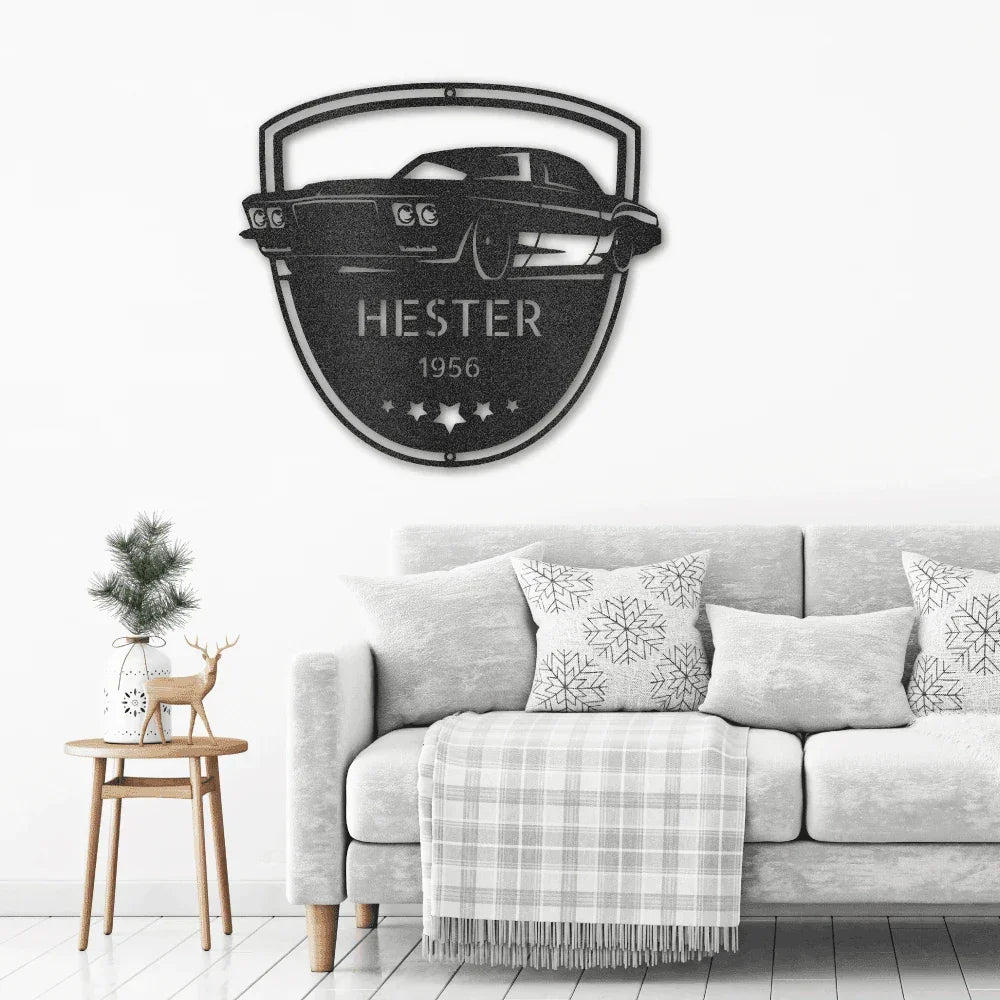 Classic Car Restoration Master Custom Name Indoor Outdoor Steel Wall Sign