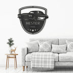 Classic Car Restoration Master Custom Name Indoor Outdoor Steel Wall Sign