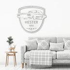 Classic Car Restoration Master Custom Name Indoor Outdoor Steel Wall Sign