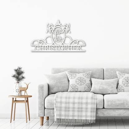 Initial and Name Custom Steel Wall Sign Metal Art - Mallard Moon Gift Shop