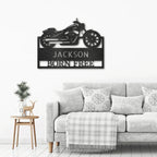 Motorcycle Shop Custom Name Indoor Outdoor Steel Wall Sign