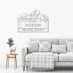 Motorcycle Shop Custom Name Indoor Outdoor Steel Wall Sign