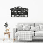 Hear The Roar Classic Sports Car Custom Name Steel Wall Sign