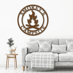 Campfire Custom Monogram Indoor Outdoor Steel Wall Sign Metal Art Home Décor