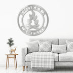 Campfire Custom Monogram Indoor Outdoor Steel Wall Sign Metal Art Home Décor
