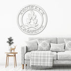 Campfire Custom Monogram Indoor Outdoor Steel Wall Sign Metal Art Home Décor