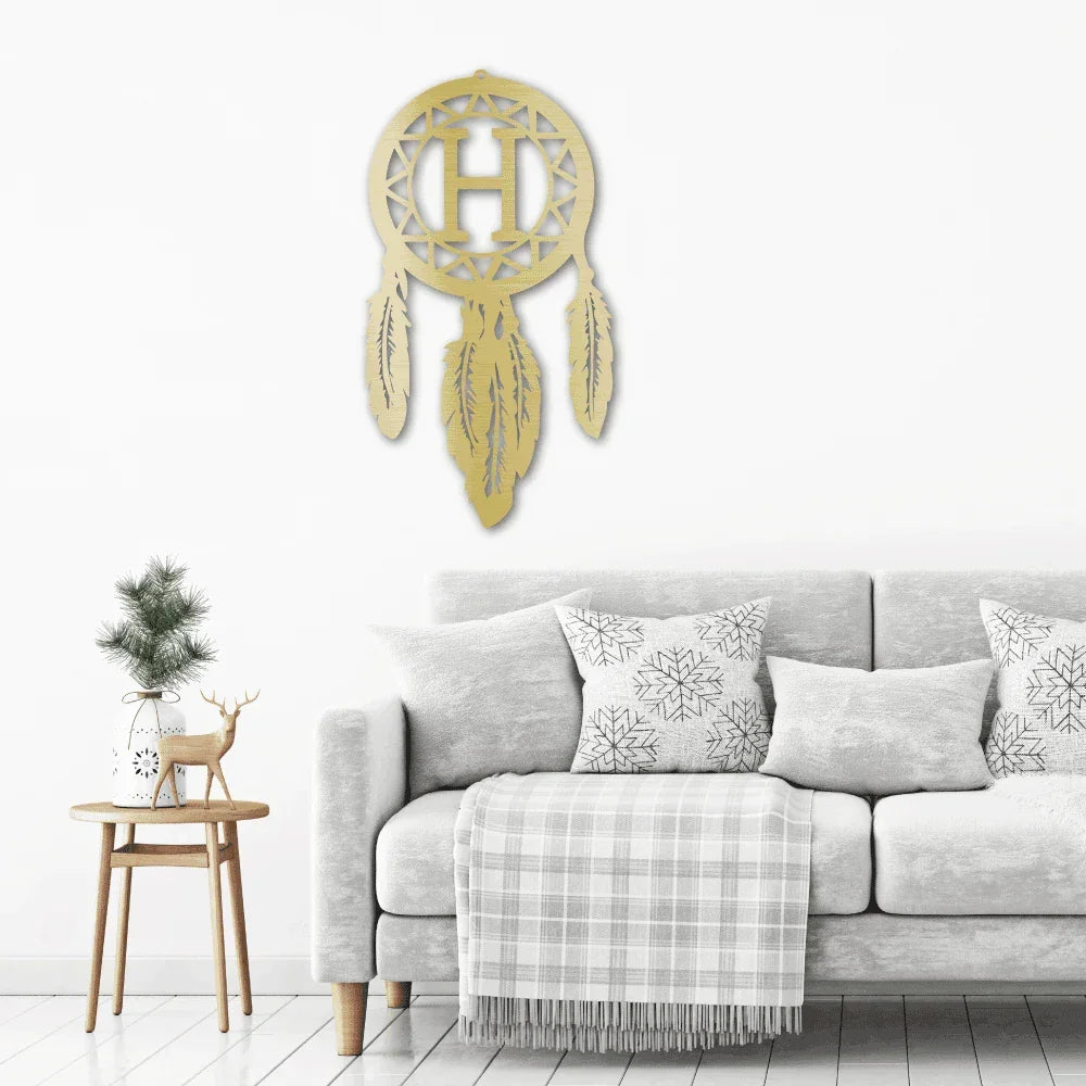 Dream Catcher Personalized Metal Art Wall Sign