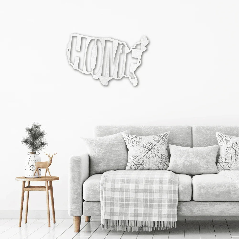 USA Home Indoor Outdoor Steel Wall Sign
