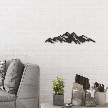Mountain Ridge Indoor Outdoor Steel Wall Sign Art - Mallard Moon Gift Shop