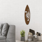 Surfboard Sea Turtle Indoor Outdoor Steel Wall Sign