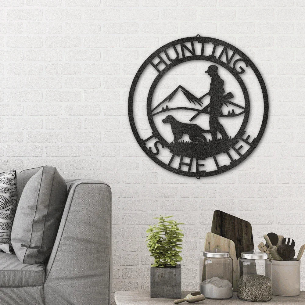 The Hunter Personalized Monogram Indoor Outdoor Steel Wall Sign