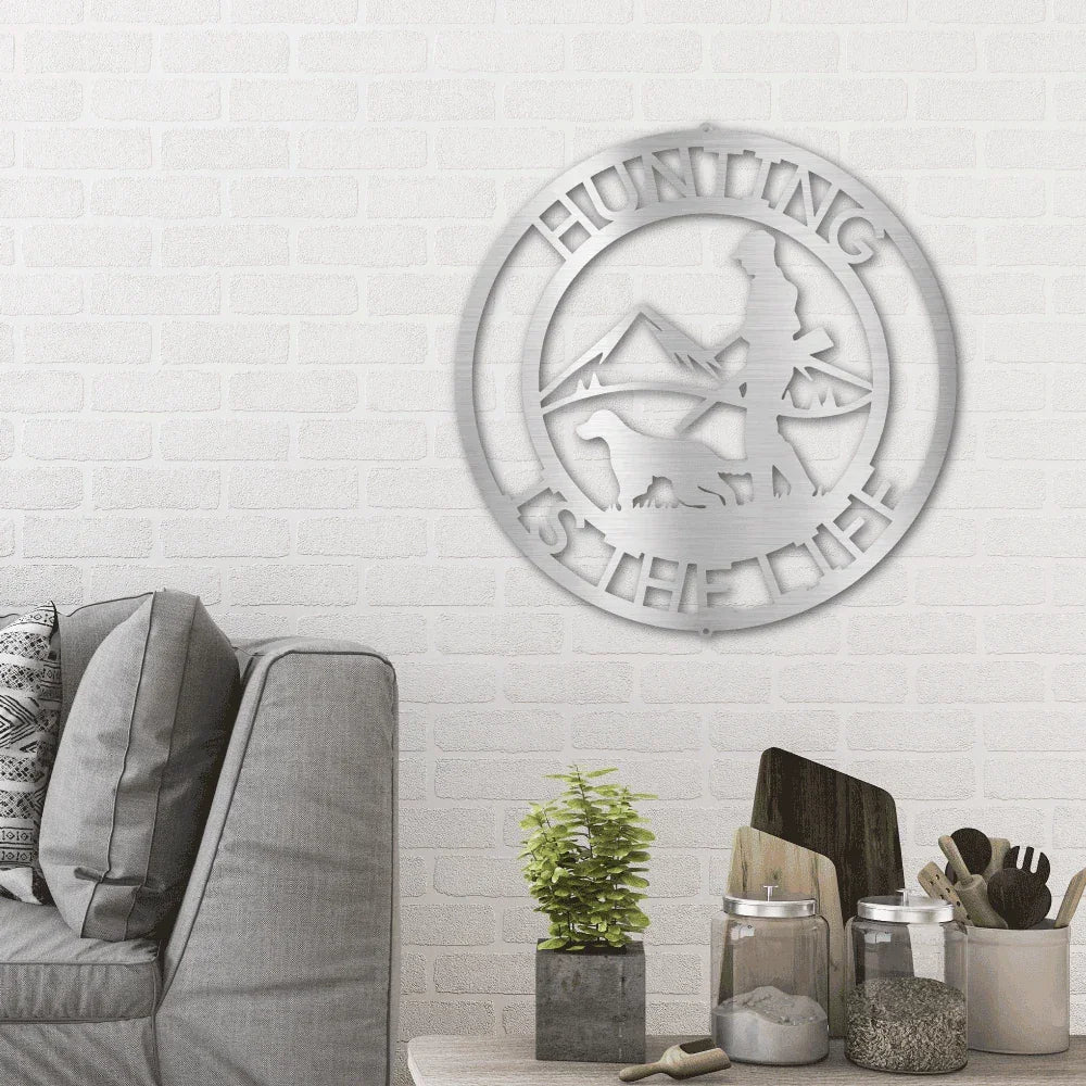 The Hunter Personalized Monogram Indoor Outdoor Steel Wall Sign