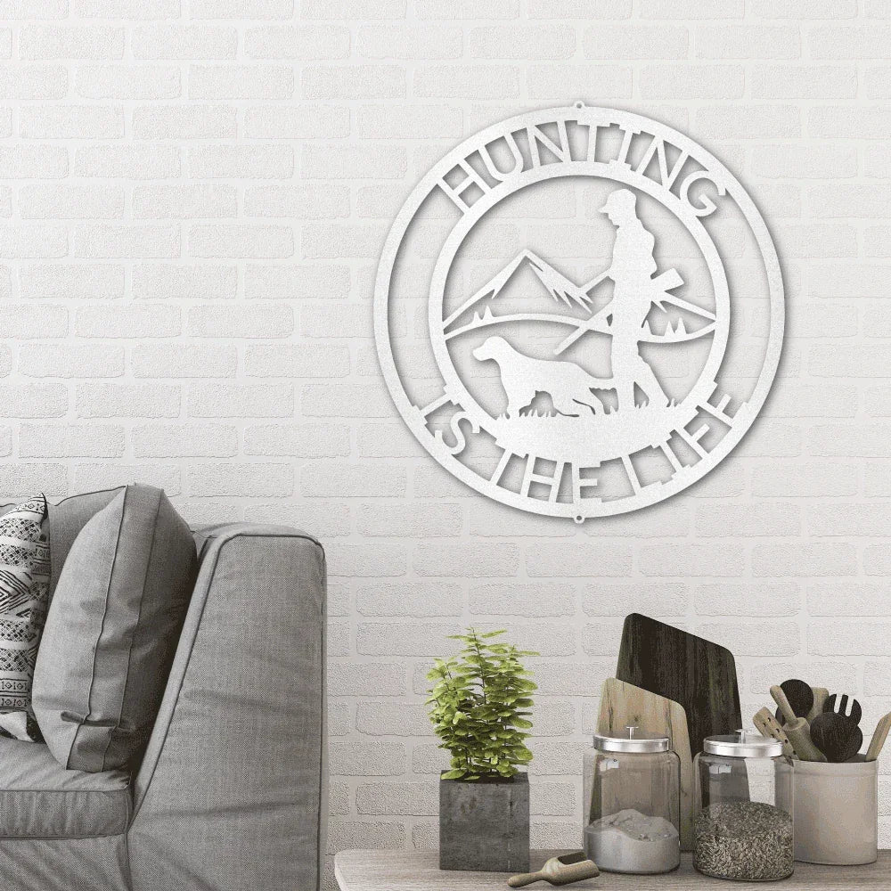 The Hunter Personalized Monogram Indoor Outdoor Steel Wall Sign