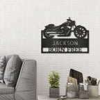 Motorcycle Shop Custom Name Indoor Outdoor Steel Wall Sign