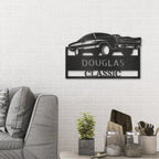 Hear The Roar Classic Sports Car Custom Name Steel Wall Sign