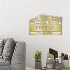 Classic Muscle Car Personalized Indoor Outdoor Steel Wall Sign