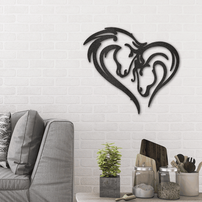 Horse Love Steel Wall Sign - Mallard Moon Gift Shop