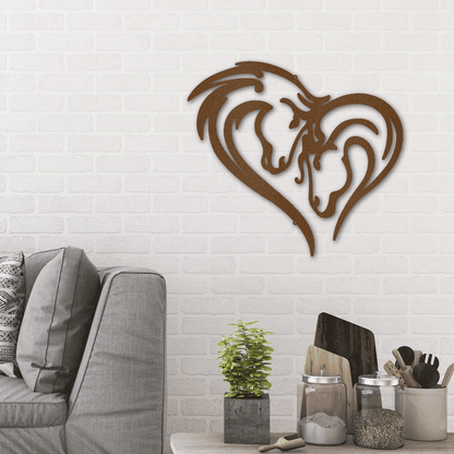 Horse Love Steel Wall Sign - Mallard Moon Gift Shop