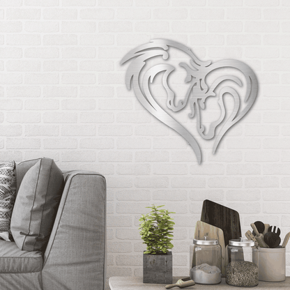 Horse Love Steel Wall Sign - Mallard Moon Gift Shop