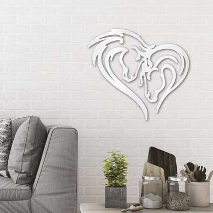 Horse Love Steel Wall Sign - Mallard Moon Gift Shop