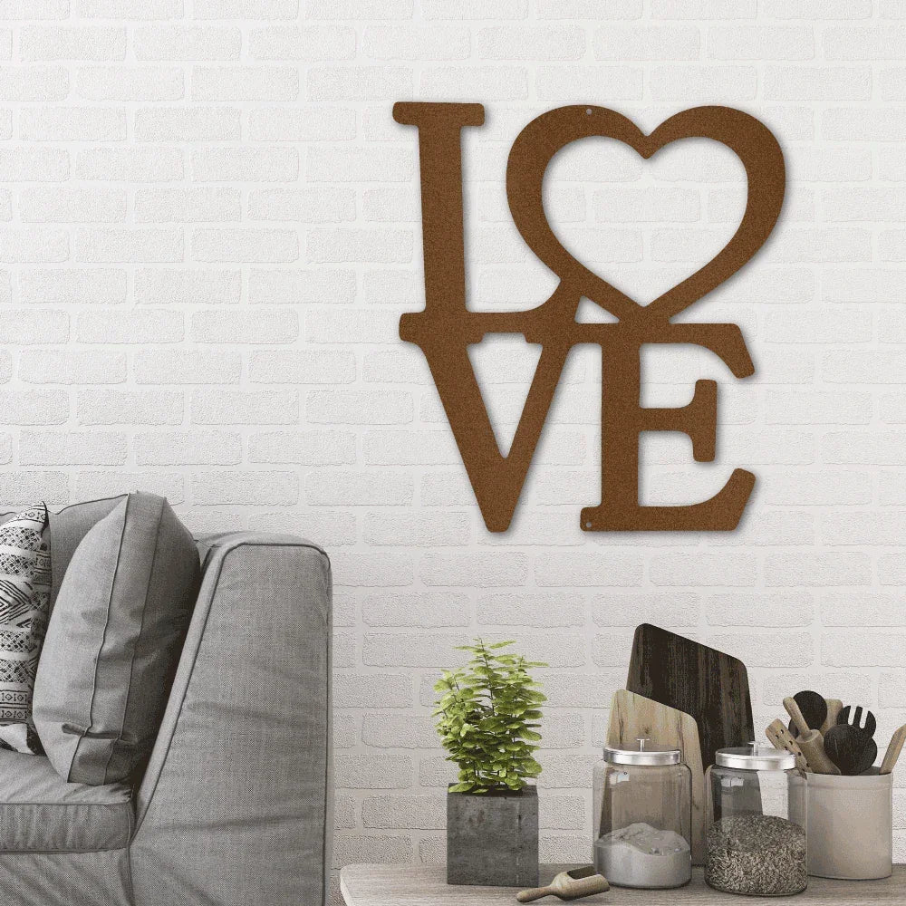 Classic Love Steel Wall Sign
