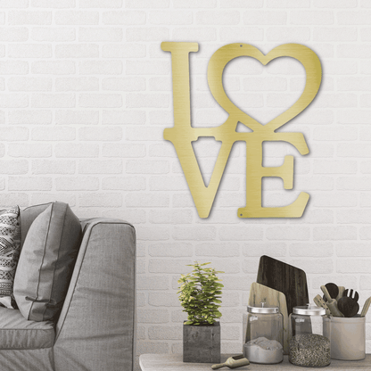 Classic Love Steel Wall Sign - Mallard Moon Gift Shop
