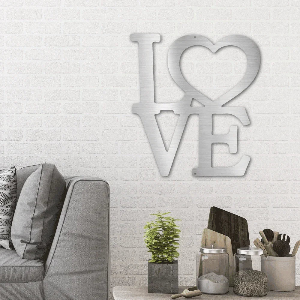 Classic Love Steel Wall Sign
