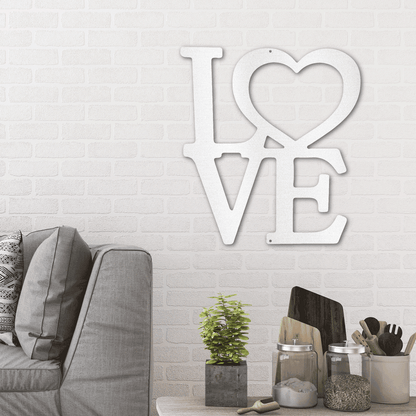 Classic Love Steel Wall Sign - Mallard Moon Gift Shop