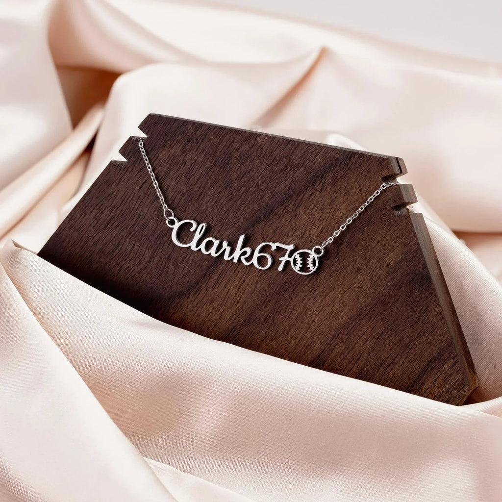 Baseball Personalized Name Necklace