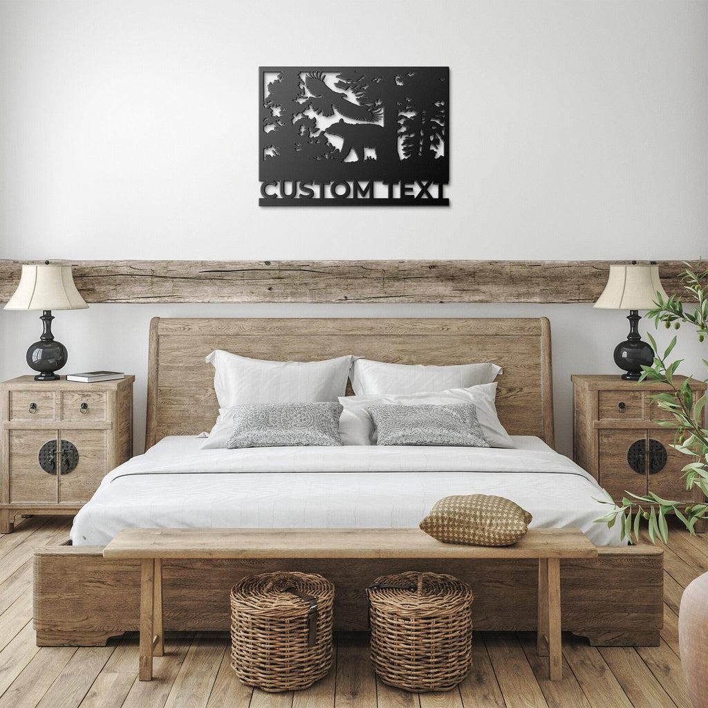 Bear and Eagle Custom Metal Wall Art