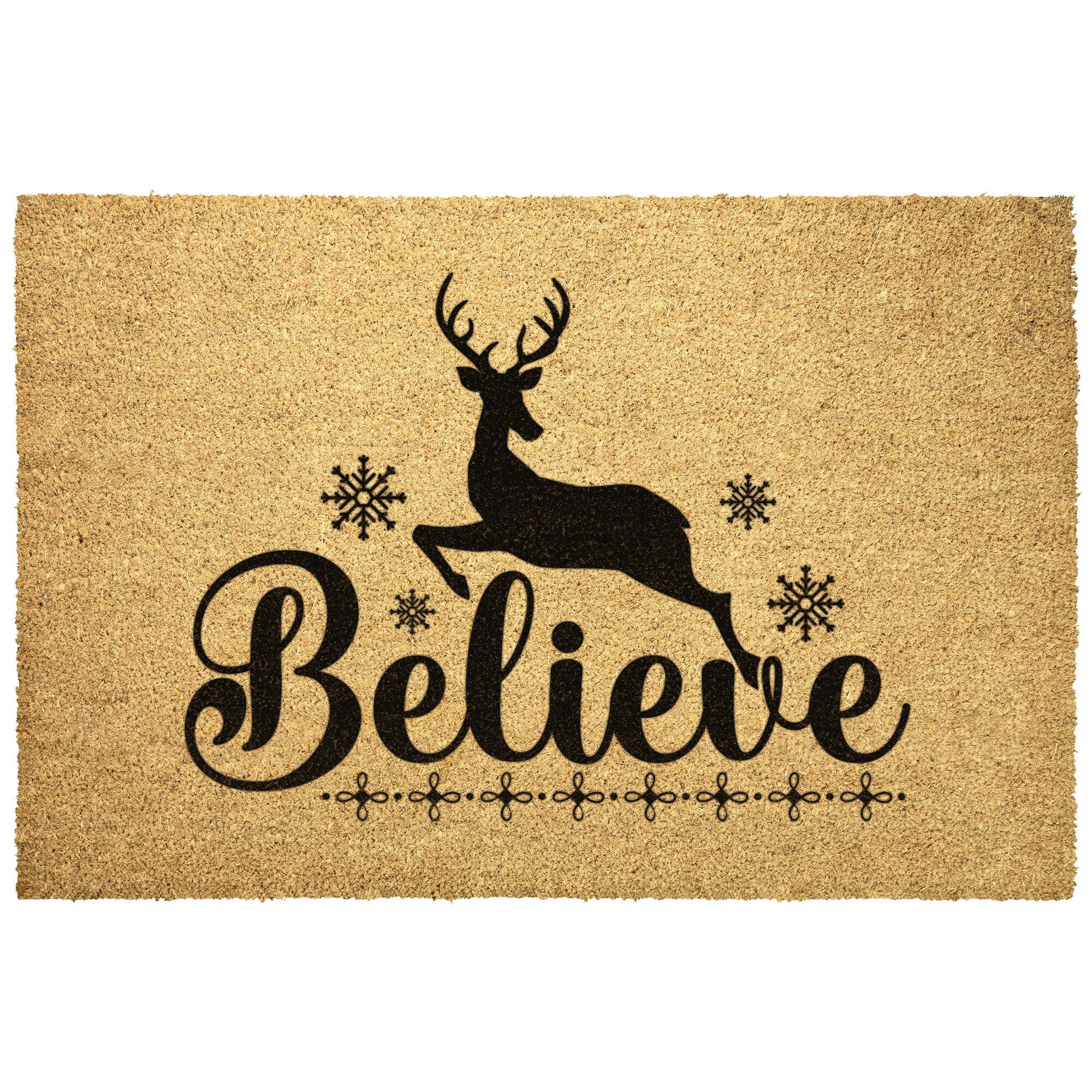 Believe Christmas Outdoor Mat - Mallard Moon Gift Shop