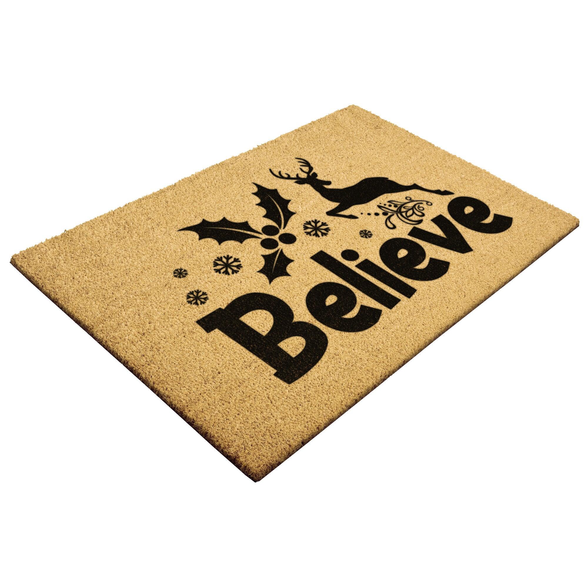 Believe in Christmas Outdoor Mat - Mallard Moon Gift Shop