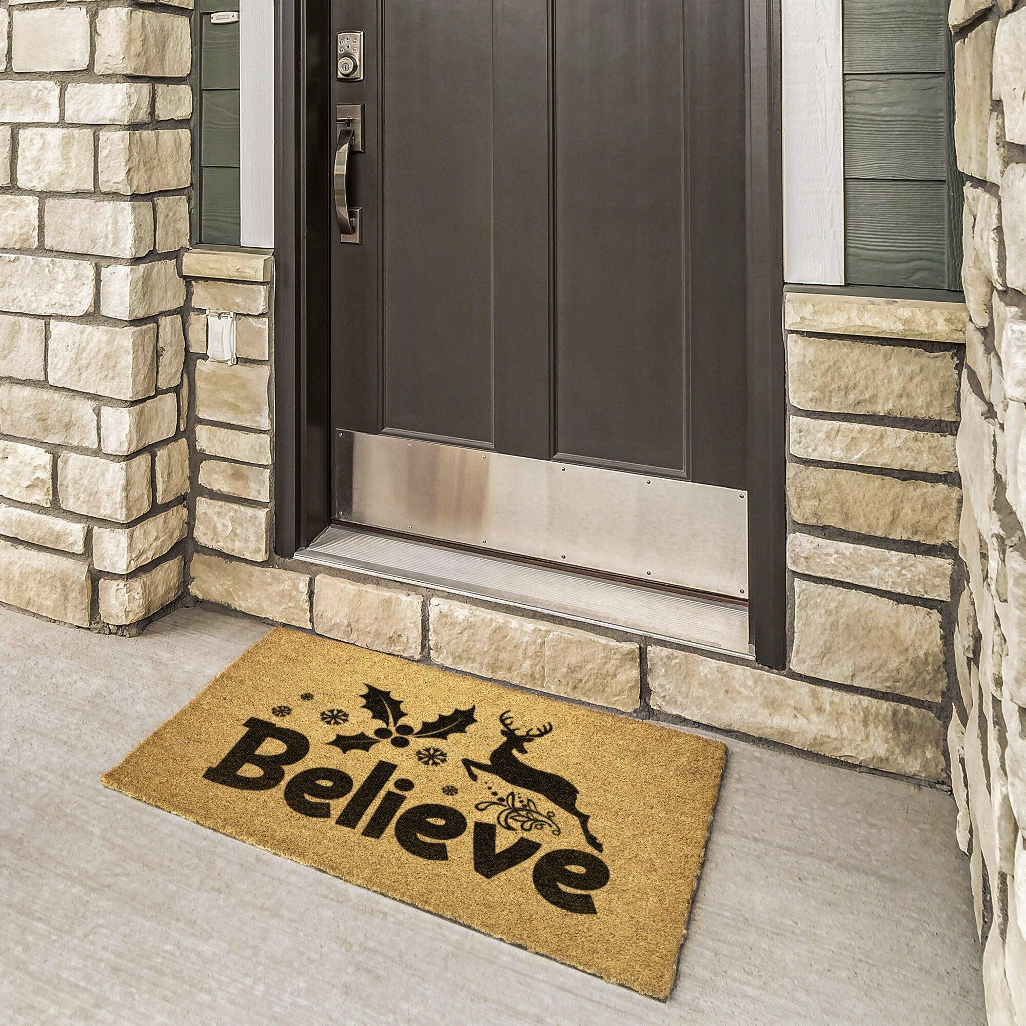 Believe in Christmas Outdoor Mat - Mallard Moon Gift Shop